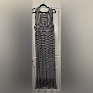 Talbots Black and White Maxi Dress